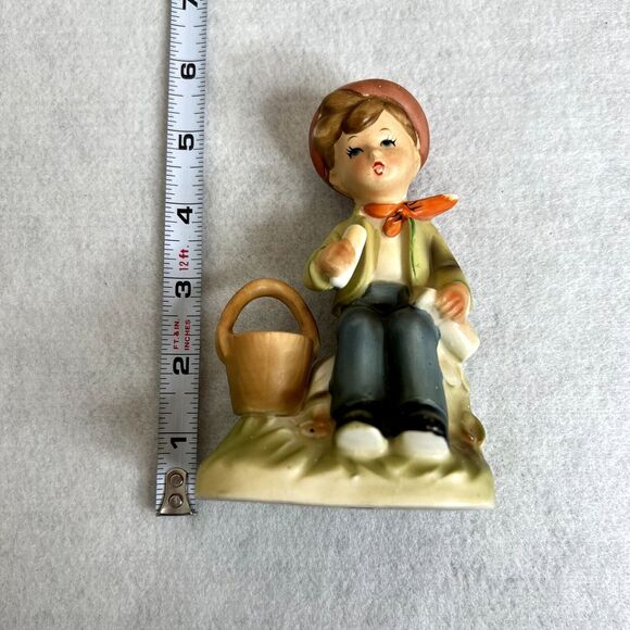 Vintage Boy with Basket and Bread Figurine - Picture 6 of 6